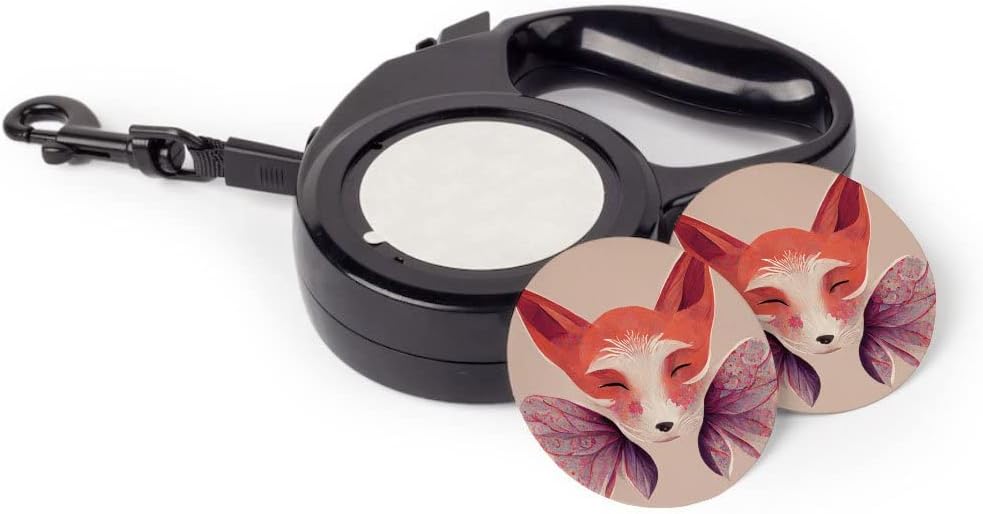 Cute Animal Print Retractable Pet Leash - Fantasy Leash - Fox Dog Leash (118 inches)