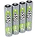 Ansmann 5030772 - Pack de 4 Pilas Recargables (AAA, 550 mAh, NiMH)