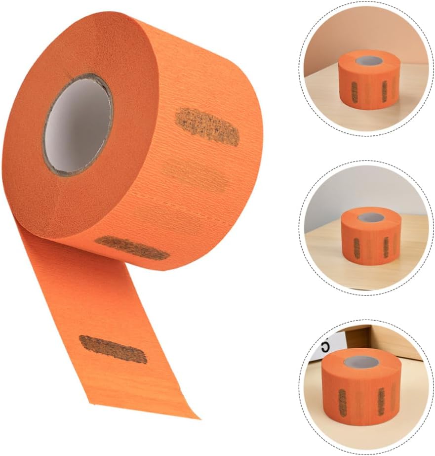 Beaupretty Barber Neck Disposable Stretchy Neck Paper for Haircuts Dyeing and Perms Soft Adhesive Edge Salon Accessory 5 Rolls