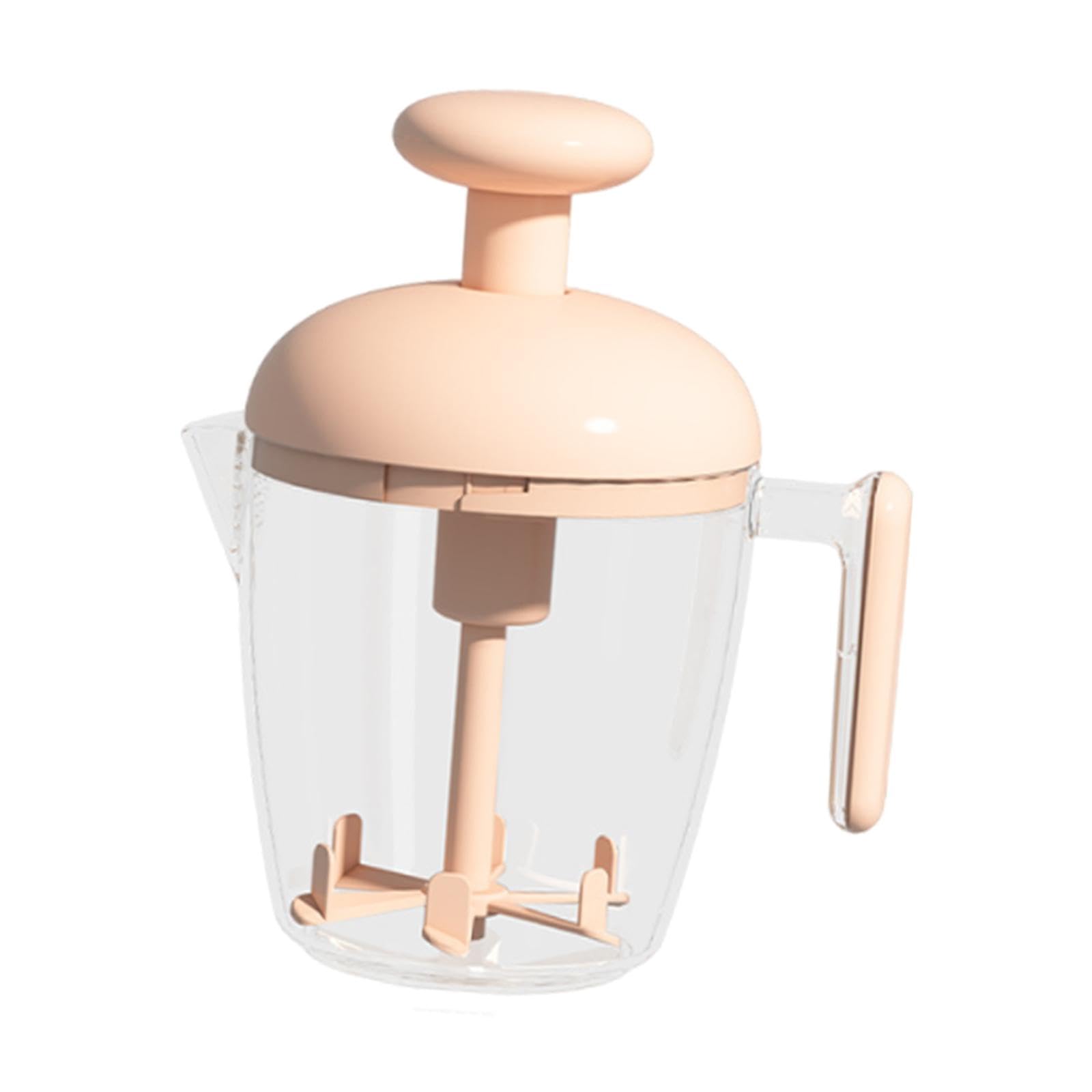 Egg Mixing Cup Easy Blending Egg Mixer Beater Hand Press Mixer for Milk Powder Beverage Pink