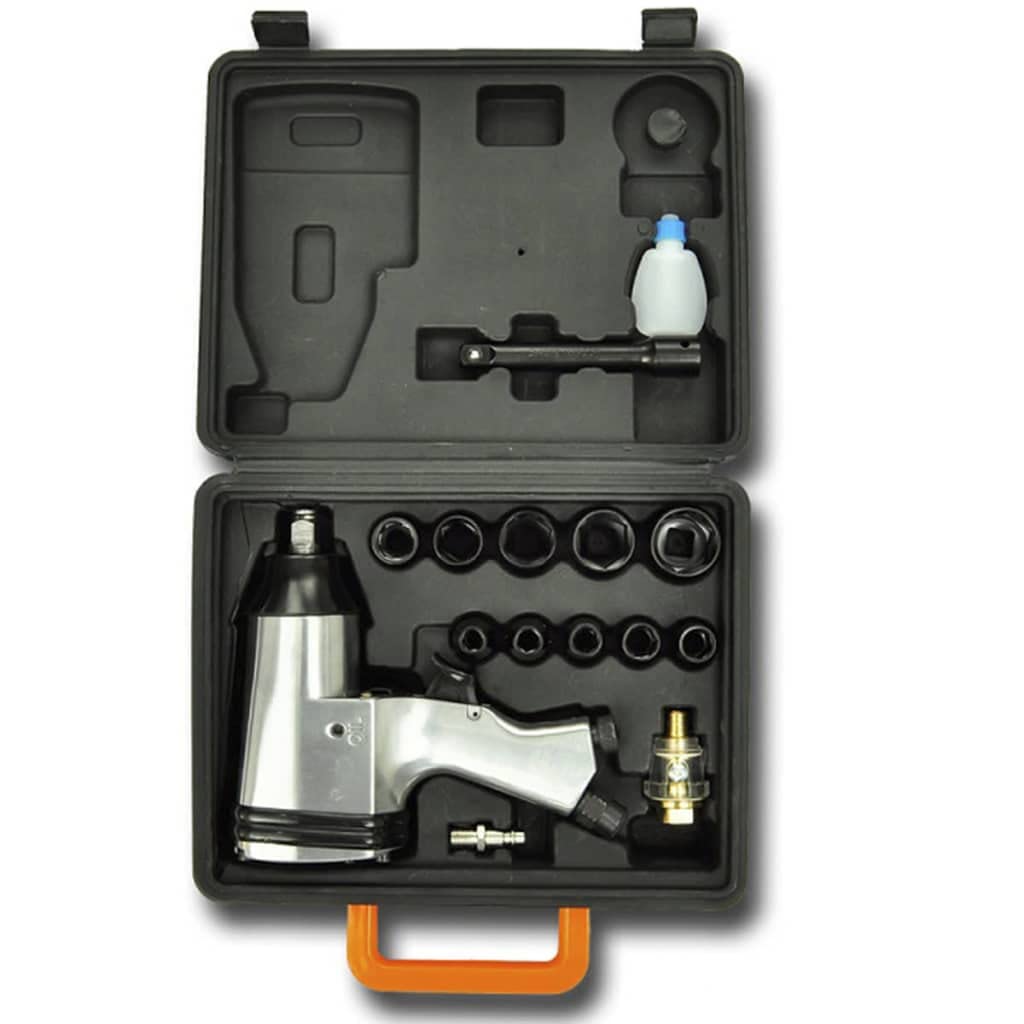 Hardware, strumenti, chiavi a percussione e driver, set di chiavi pneumatiche da 16 pezzi da 1,3 cm