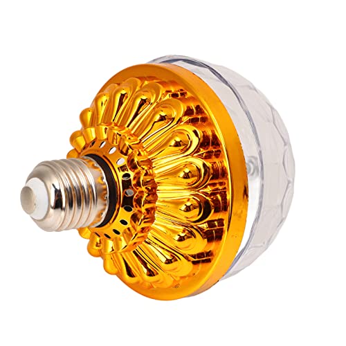 Lámpara Giratoria Led a Todo Color, Luz Colorida para Interiores, Luz de Color Abs RGB, Bombilla Giratoria para el Hogar (Bombilla Dorada (6 Colores))
