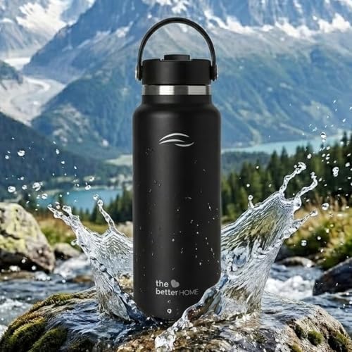 Image of Better Home Stainless Steel Water Bottle 700ml | Vacuum Insulated, Leak Proof & Sweat Proof | Hot 12 Hrs & Cold 16 Hrs | BPA Free Sports Bottle for Gym, Travel, Office, School, College | Rust Proof