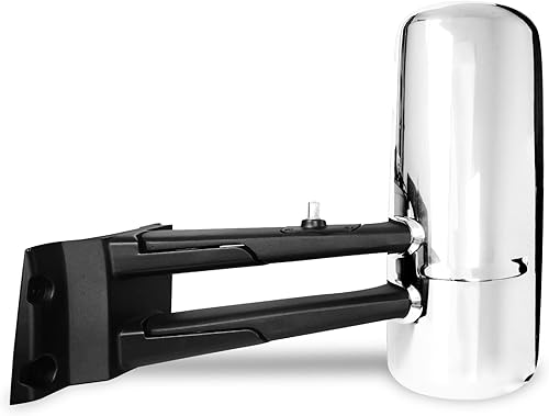 Miniatura 2 de HIGHTO Espejo de puerta cromado compatible con KENWORTH T680880 de montaje lateral del conductor para modelos 2014 2015 2016 2017 2018 2019 2020
