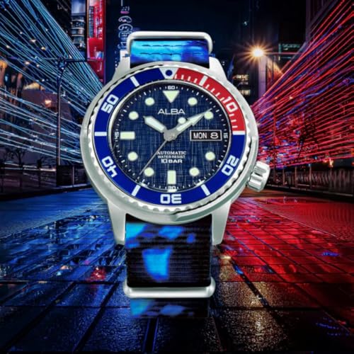 Image of Alba Active Pepsi Blue Men with Extra Strap Watch 43 mm Automatic AL4771X2