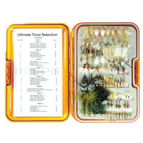 Umpqua Ultimate Trout Fly Selection with UPG Fly Box One Color, 78 Flies