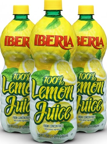 Iberia 100% Lemon Juice, 32 Ounce (Pack of 3)