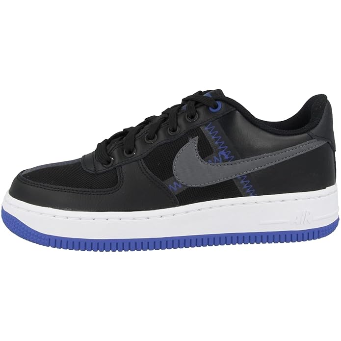Buy Nike Youth Air Force 1 Lv8 Leather Textile Black Trainers 6 US at Amazon.in