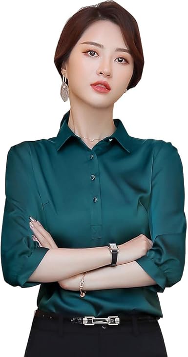 Amazon レディースシャツ 台襟 カジュアルシャツ スタンド襟 サテン 七分袖 ノーアイロン 洗濯可シャツ 大学生 キャスタ 美容師 制服スーツ 出勤求職面接 Ol事務所服 工装 白 緑 色柄 S Xxxxl 多型 シャツ ブラウス 通販 Amazon レディースシャツ 台襟 カジュアルシャツ スタンド襟 サテン 七分袖 ノーアイロン 洗濯可シャツ 大学生 キャスタ 美容師 制服スーツ 出勤求職面接 Ol事務所服 工装 白 緑 色柄 S Xxxxl 多型 シャツ ブラウス 通販