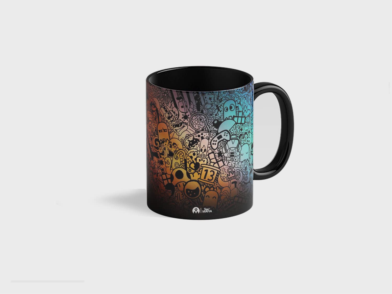 Tee Mafia Simpson Merchandise Bart Simpson Inside Black Ceramic Coffee Mug