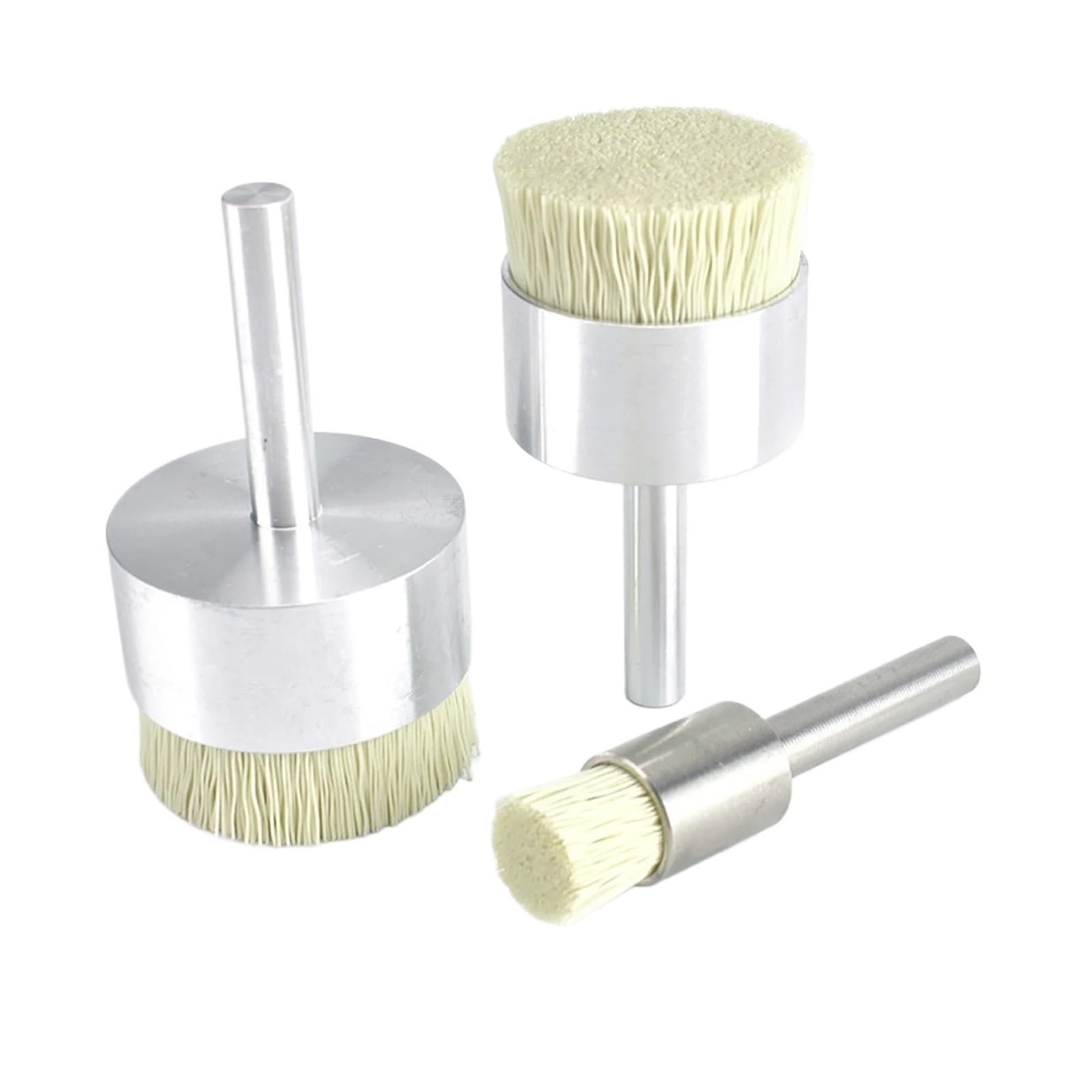 Spazzole metalliche per trapano, Set di spazzole a tazza con ruota metallica Acciaio al carbonio Nylon abrasivo Finitura del metallo 5-32mm Grana 180-600(32mm 240Grit)