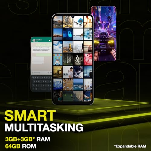 Image of Lava Yuva Smart 2 (Crystal Blue, 3 GB RAM, 64 GB Storage) | Biggest 6.75 inch HD+ Display | 13MP AI Dual Rear Camera | 5000 mAh Battery | Secure Face Unlock | Fingerprint Reader