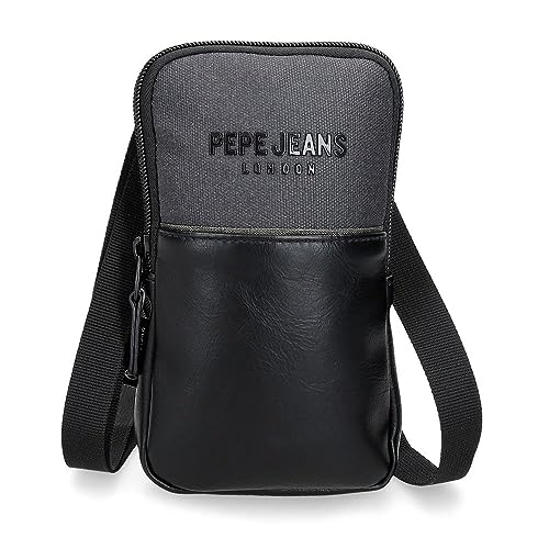 Pepe Jeans Grays Sac Messenger Petit Noir 10,5 x 18 x 2 cm Polyester, Noir, Talla única, Petit sac à bandoulière Pepe Jeans Grays Sac Messenger Petit Noir 10,5 x 18 x 2 cm Polyester, Noir, Talla única, Petit sac à bandoulière