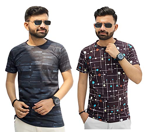 Image of Multicolor Casual T-Shirt for Men (Pack of 2)