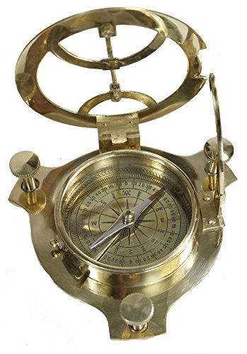 Brújula Reloj de Sol de Latón de 3 Pulgadas miniatura 3