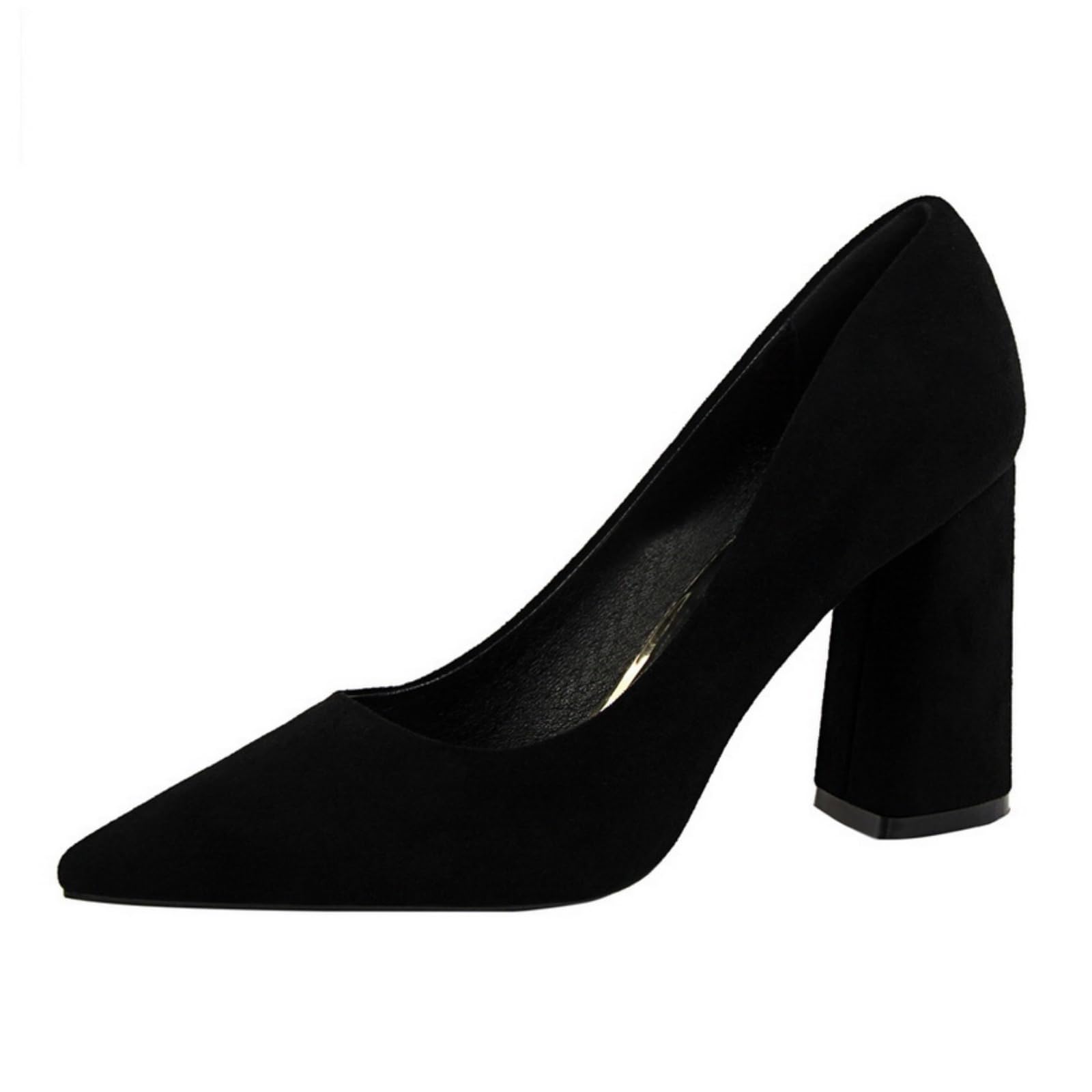 Generico Donna Décolleté A Tacchi Scamosciato 8.5cm Punta Chiusa A Punta