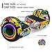 Felimoda Hoverboard, 6.5 Inch self Balancing Hoverboard with LED Light Flashing Wheel for Kids & Adult (Graffiti)