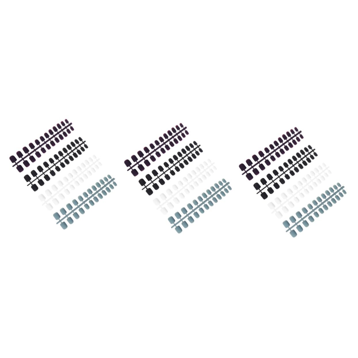 FOMIYES 288stücke Falsche Nägel Mit -finish Farben Kunstnägel Im Kurzen Quadratischen Design Für Nagelstudios Und -nailart Für Jede Gelegenheit