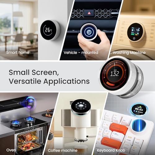 Image of 1.28inch ESP32-S3 Round Knob Touch Display, 240x240 HMI IPS Rotary Display Development Board, 2.4G WiFi and BLE Capacitive Touch Screen Compatible with Arduino IDE and The LVGL Library
