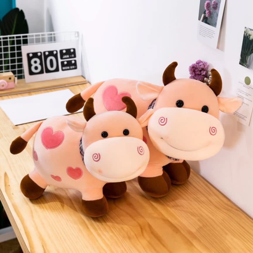Image of SARO Cow Tremp Plush Soft Toy Cute Kids Animal Home Decor Boys /Girls (Pack of 1)(30 Cm) | (Pink)