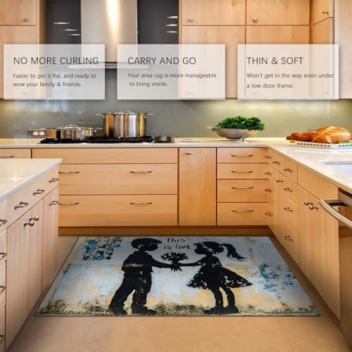 Tapis de la Saint Valentin romantique pour cadeau de couple