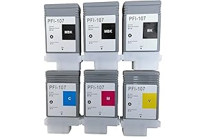6Pcs Ink Cartridges Replacement for Canon PFI-107