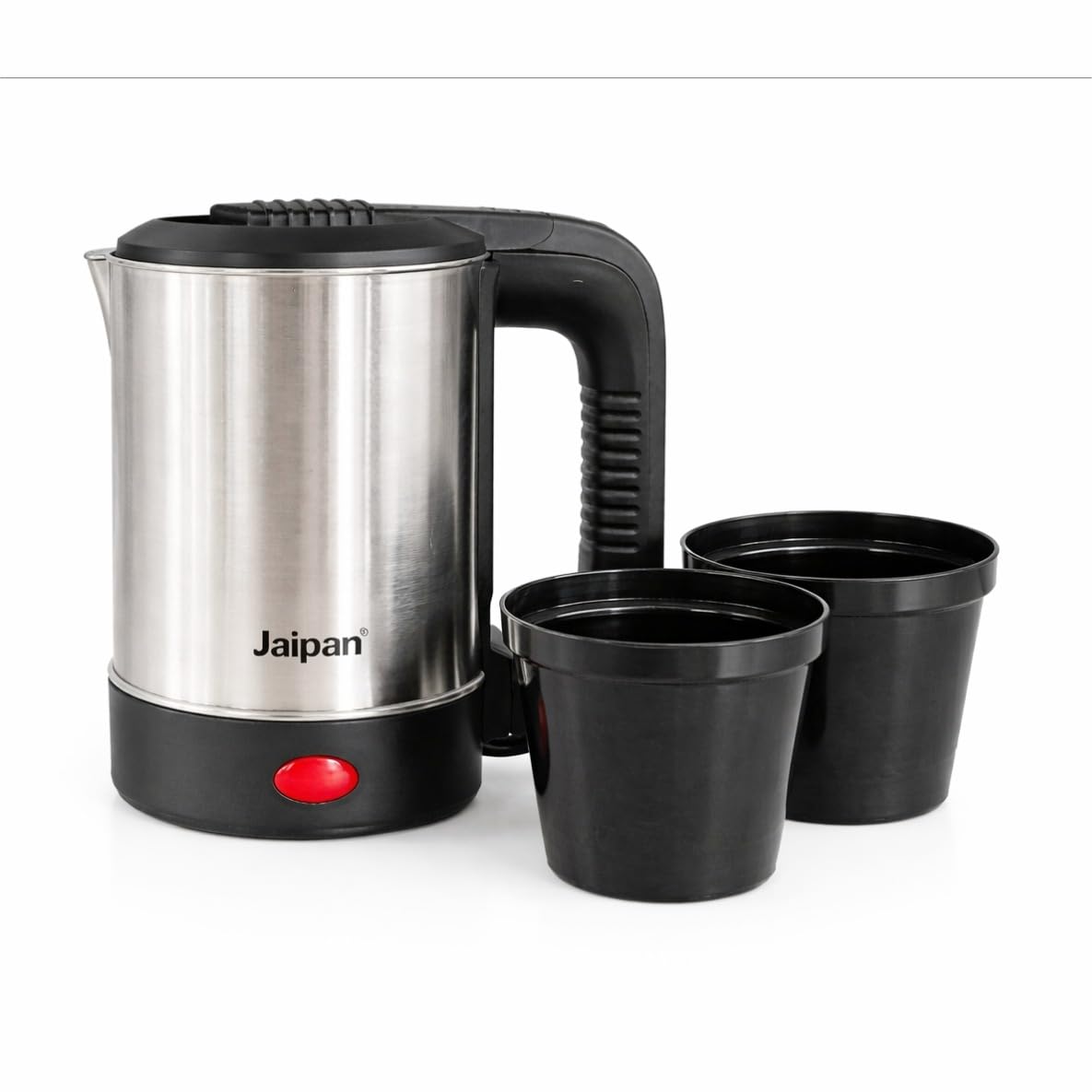 Jaipan 0.5L Electric Kettle | S.S. Body | Fast Boiling | Auto Shut-Off with Indicator Light | Heat Resistant Handle | Portable Mini Kettle with 2 Cups for Tea, Coffee & Travel | Silver & Black-image-39