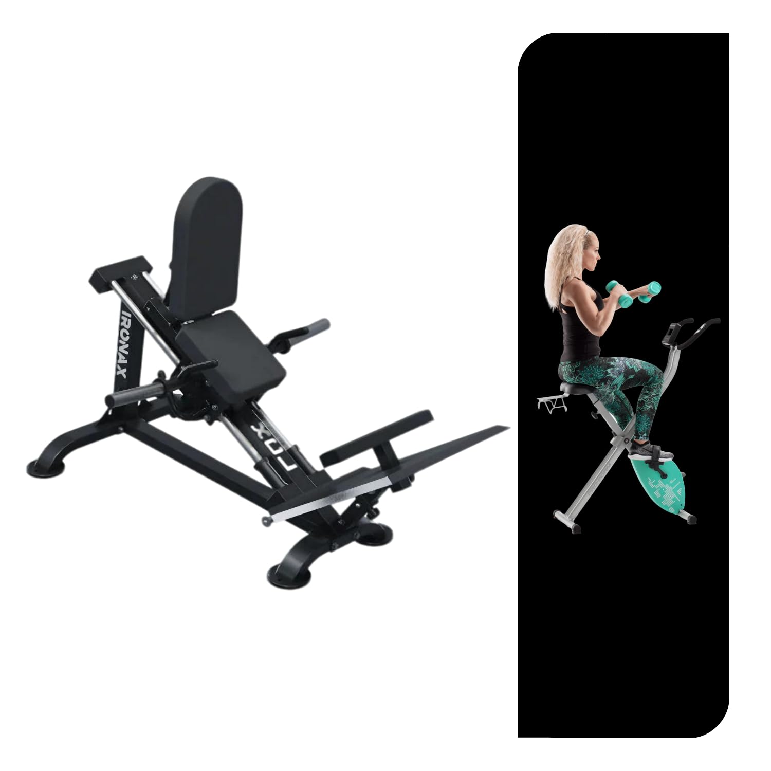 IRONAX XCL Compact Leg Sled | Compact | Adjustable Kick Plate | Antislp Upholstry | 3 Seat Adjustments