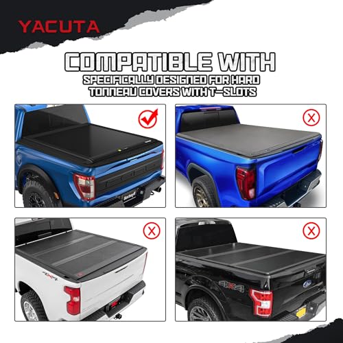 Image of Adjustable Truck Bed Rack Cross Bars,Compatible with Full-Size Trucks with Retractable Hard Tonneau Covers|Length 71 inch|2PCs|Made of high-Strength Aluminum Alloy