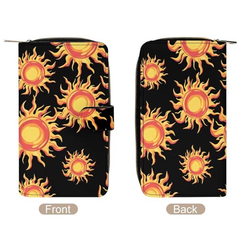 Evil Sun Stylish Leather Wallet Womens Mens Slim Purse Secure Card Holder Durable Bifold Clutch Handbag3