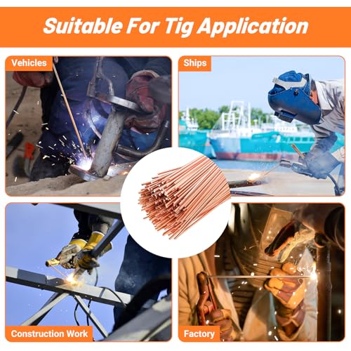 Image of UNIFAMILY TIG Welding Rod ER70S-6, 3 /32 inch x 16 inch Mild Steel TIG Welding Rods 2LB, Carbon Steel TIG Welding Filler Rod, Low Splatter Corrosion Resistance, Tig Filler accessories