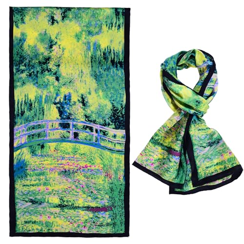Silk Scarf For Women Fashion Women Long Silk Scarf Women 100% Silk Scarves Paintings Fashion Silk Scarf