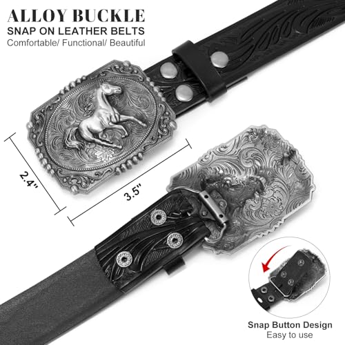 Western Leather Buckle Belt for Men Women Cowboy Cowgirl Country Leather Belts for Jeans Western Belts Men Christmas4