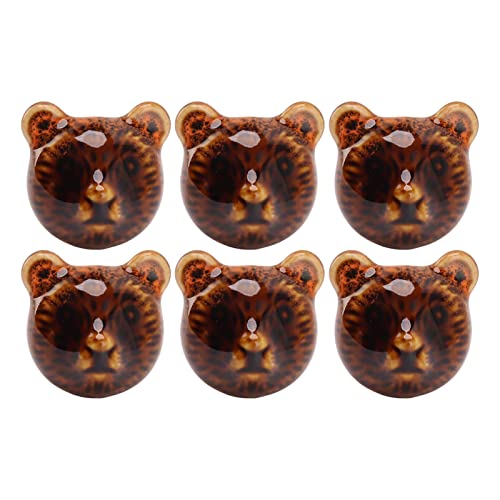 Tbest Door Handle Set 6 Pack Net Wardrobe Door Handles Household der Art Ceic Rose Cartoon Handle 28 Bear Lerd Orane Hoe