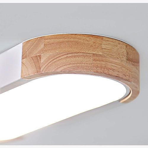Miniatura 6 de Lámpara de techo, lámpara LED de techo de montaje empotrado, tira de madera nórdica, lámpara de techo de tres tonos controlable para espacios