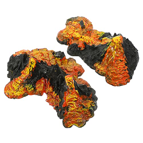 CORHAD 火山模型 火山の装飾品 プラスチック製 シミュレーション 火山像 マイクロ風景の飾り サンドテーブル用 おもちゃ 2個セット