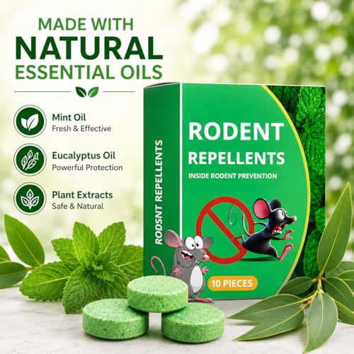 Image of Go Garden Natural Rat Repellent Balls for Car & Home Pack of 10 | Rodent Repellent for Car Engine, Wiring & Interiors | Mice & Rat Control for Home, Garage, Garden & Outdoor Areas