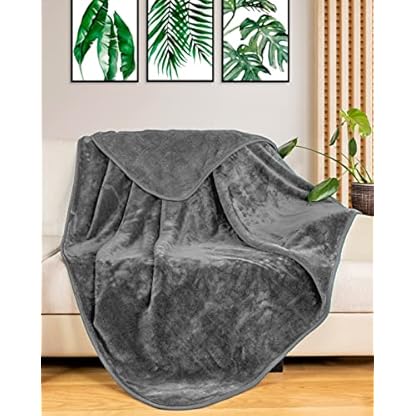 Gräfenstayn® Kuscheldecke Cashmere-Feeling - super weich & flauschig - Dicke & warme Fleecedecke - kuschelige Sofadecke, Wohndecke & Tagesdecke - Überwurf Decke Sofa, Couch (Grau, 180x220 cm) – Bild 6