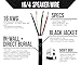 Voltive 16/4 Speaker Wire - 16 AWG/Gauge 4 Conductor - UL Listed in Wall (CL2/CL3) and Outdoor/In Ground (Direct Burial) Rated - Oxygen-Free Copper (OFC) - 500 Foot Bulk Cable Pull Box - Black