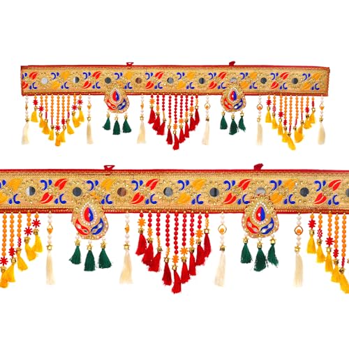 Toran Bandanwaar Decoration Traditional Wall Door Decorative Hanging forHome Temple Festival Wedding Function Party Dcor and Gifting (Design-2)