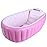 Inflatable Baby Bathtub, Kid Infant Toddler Infant Newborn Inflatable Foldable Shower Pool (Pink)