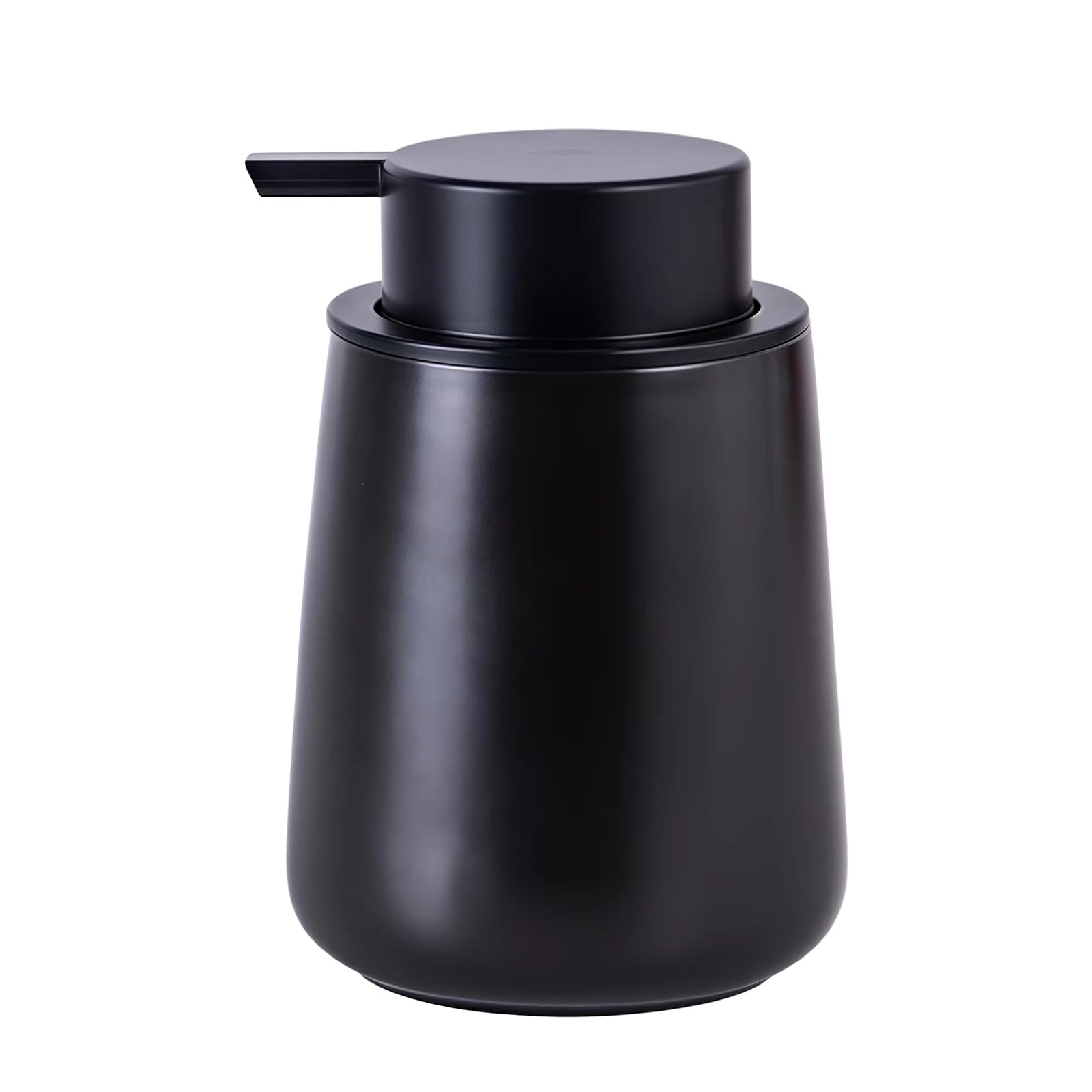 Glass Soap Dispenser Bathroom Countertop Shampoo and Conditioner Dispenser Washing Up Liquid Hand Soap Pump Bottle Kitchen Shower Gel Dispenser (Black)