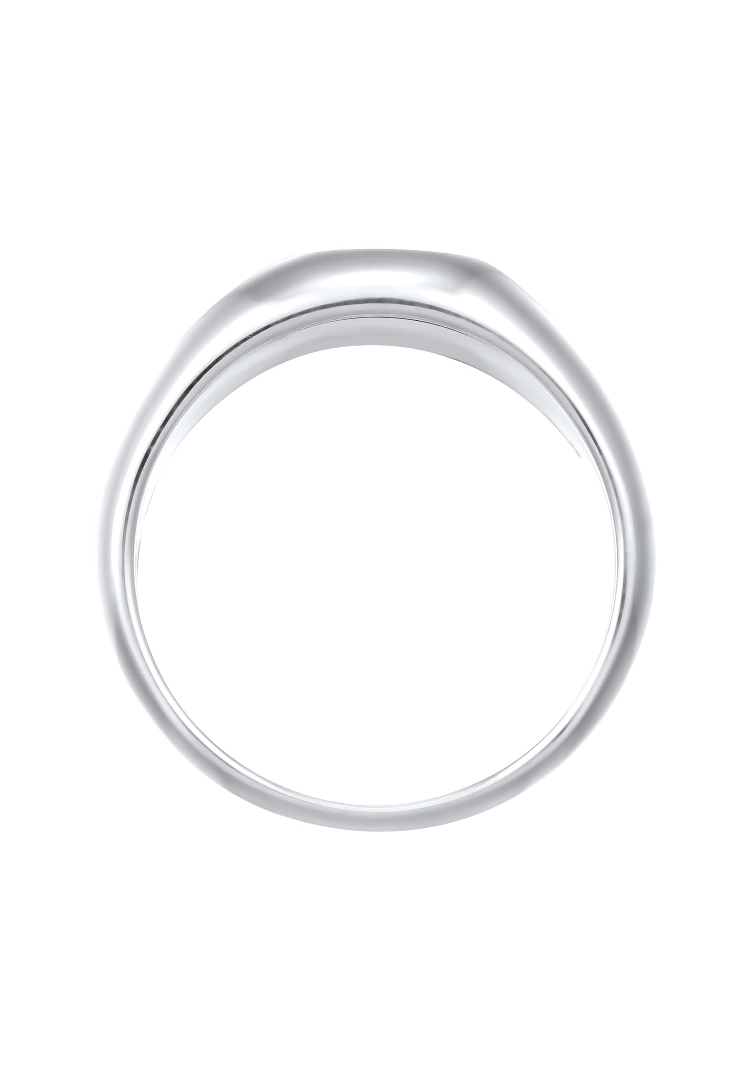 Kuzzoi Anello con sigillo da uomo lucidato con smalto in argento Sterling 925, anello in argento massiccio per uomini di misura 60-66, 0611792824