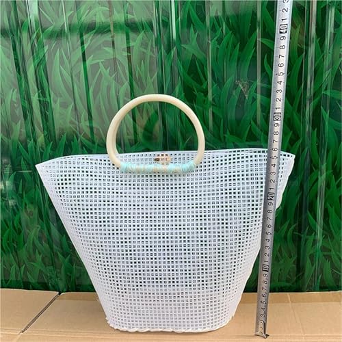 Malla plástico para solucionar bolsos caídos con base de tejer rígida 5