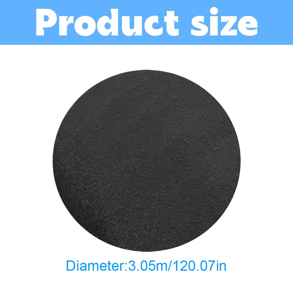 Pool Unterlage Outdoor, 305 cm Pool Unterlegmatte, Pool Bodenplane Runden, Faltbarer Bodenschutzmatte Pool, Wasserabsorbierende Filzmatte, Poolmatten Schutzboden für Easy Set & Frame Pools