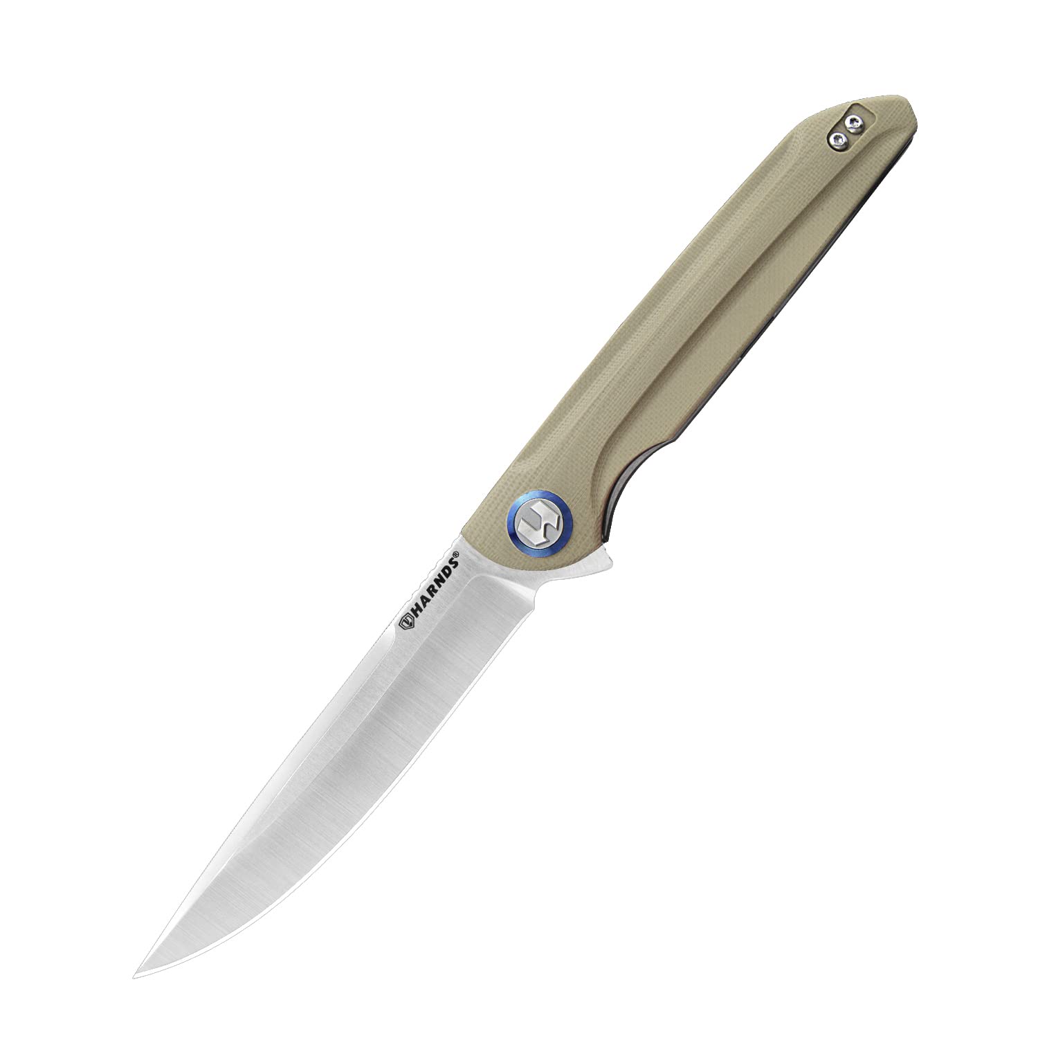 Harnds Assassin Titanium Klappmesser Outdoor Messer,Schnelles Öffnen Taschenmesser mit Sandvik 14C28N Klinge und G10 Handgriff mit Sicheres Verriegeln,111g 22,8cm Camping messer
