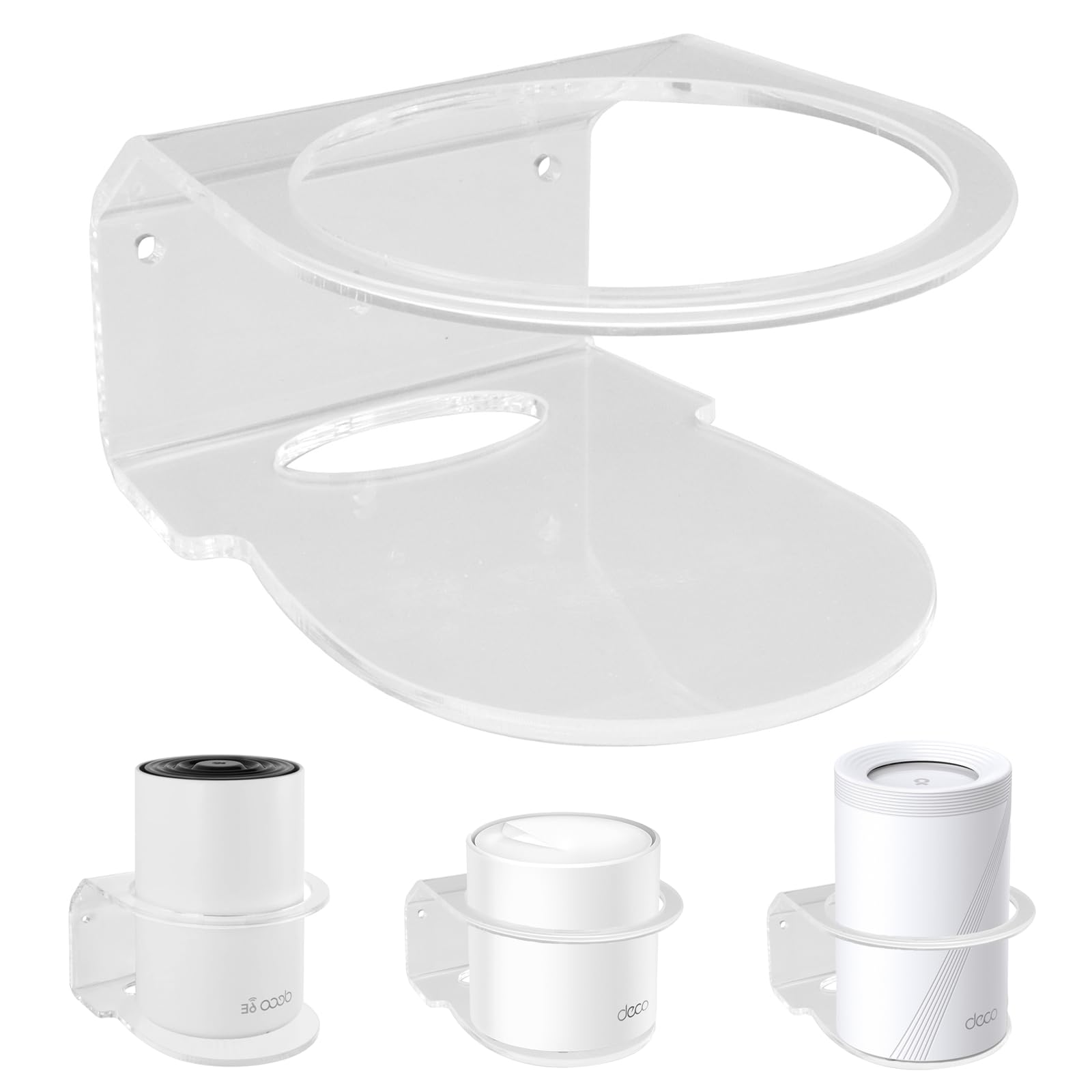 BECEMURU Wandhalterung Halter für TP-Link Deco X50, X50-Outdoor, XE75, XE75 Pro, X1500, BE65 Ganze Startseite Mesh-Wi-Fi Router, Stabilität Transparent Acryl Schutzhülle Router Schutz (1 Pack)