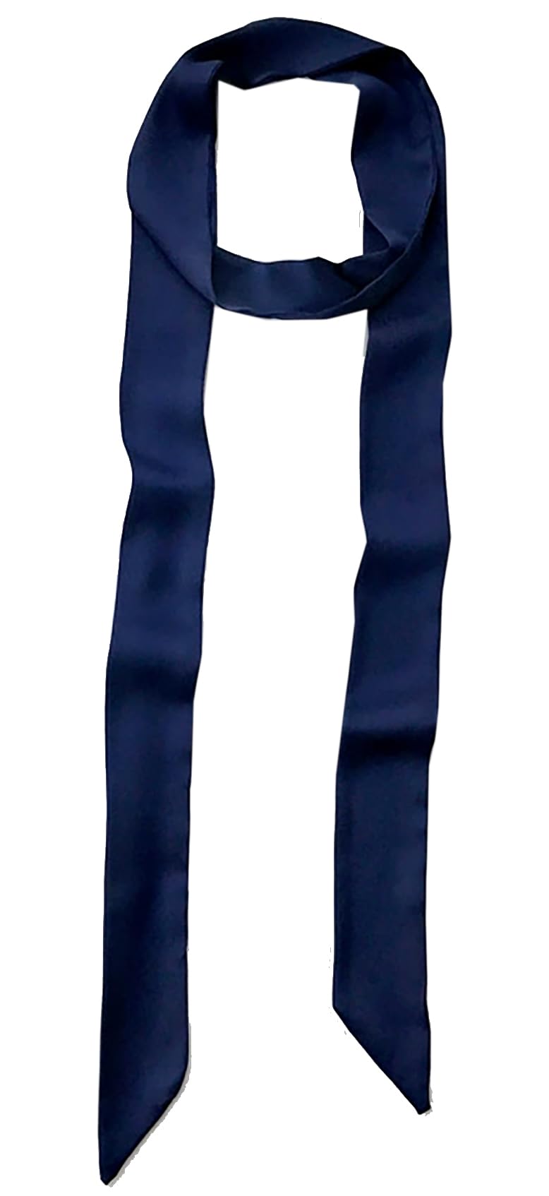 GUZOSJO Solid Color Long Neckerchief Pure Skinny Scarf Necktie Handbag Wrap Handle Satin Belt