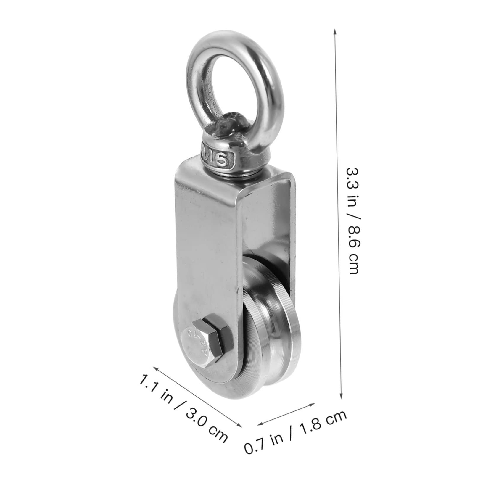 BELLIFFY Stainless Steel U-Shaped Ring Pulley Wire Rope Track Pulley Wear-Resistant and Proof Structure