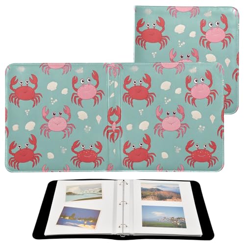 Álbum de Fotos Scrapbook Auto Adhesivo DIY, Encabezado de Cangrejos de Mar, Encuadernador de 3 Anillos, 40 Páginas, 8x10 para Recuerdos miniatura 2